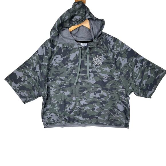 gymshark legacy short sleeve crop hoodie in legacy green men's size xL - Picture 1 of 8